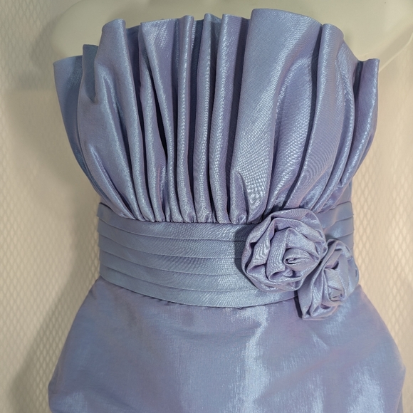 Morgan 4 Ever Strapless Short Formal, Pastel Periwinkle, Size 5/6 - Picture 3 of 13
